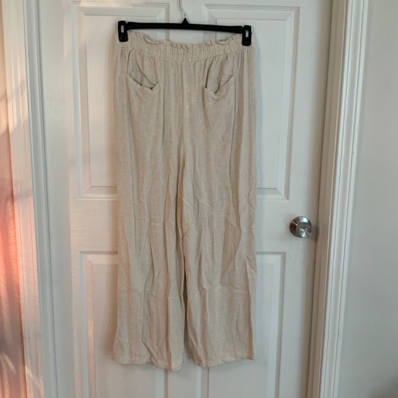 Ninexis 100% Linen Elastic Waist Pants Plus Size 1X - Picture 5 of 8